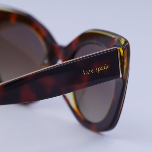 Kate Spade MARIGOLD/S 0086 LA Sunglasses Havana Cat Eye Frame Polarized main image 9